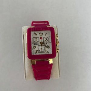 WOMENS MICHELLE WHITE JELLY TAHITIAN CHRONOGRAPH Gold DIAL WATCH